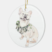 Blij Frans vrouwtje Keramisch Ornament (Links)