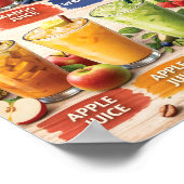 Blij Fruit Sap Menu Illustratie Poster (Hoek)