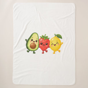 Blij Fruit Vrienden Sherpa Deken