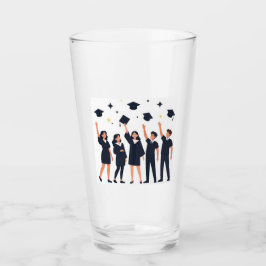 Blij Gediplomeerden die hun Petjes de Lucht in Wer Glas