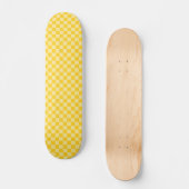Blij Geel Geruit Patroon Persoonlijk Skateboard (Voorkant)