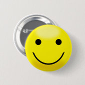 Blij Geel Gezicht Ronde Button 5,7 Cm (Voorkant /achterkant)