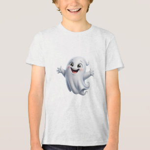 Blij Geest Cute Halloween Griezeldesign Tri-Blend Shirt
