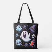 Blij Geesten & Eng Halloween Pret Tote Bag (Achterkant)