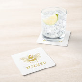 Blij Gegonsde Grappige Bij Kartonnen Onderzetters (Insitu)