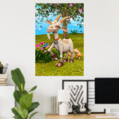 Blij Geit Poster (Thuiskantoor)