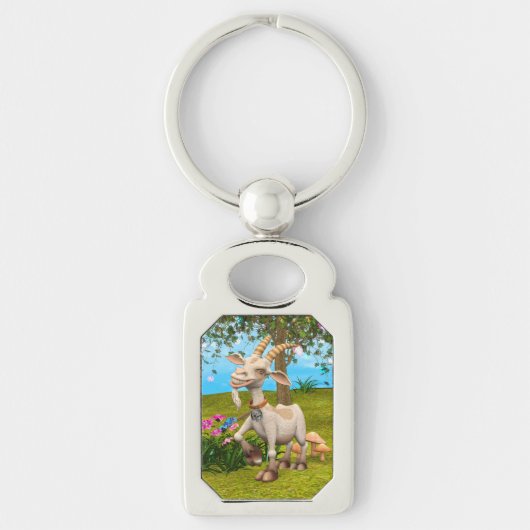 Blij Geit Sleutelhanger (Voorkant)