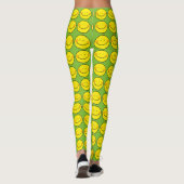 blij gele glimlach leggings (Achterkant)