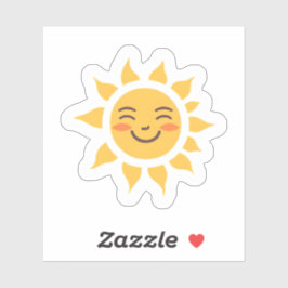 Blij Gele Zon Schattig Sticker