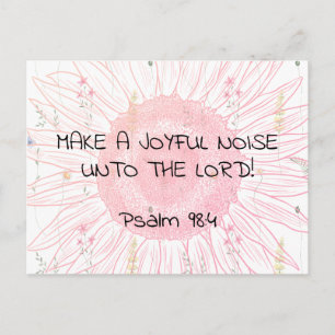 Blij Geluid 2 Psalm 98:4 Christelijke Schrift Briefkaart