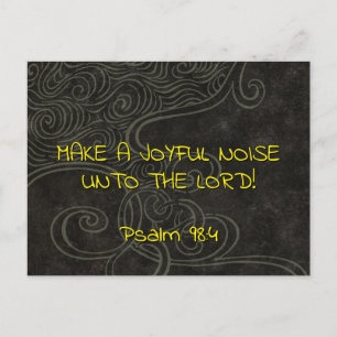 Blij Geluid 3 Psalm 98:4 Christelijke Schrift Briefkaart