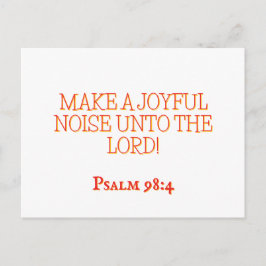 Blij Geluid 4 Psalm 98:4 Christelijke Schrift Briefkaart