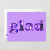 Blij gespeld met paarse bloemen briefkaarten (Voorkant / Achterkant)