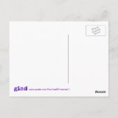 Blij gespeld met paarse bloemen briefkaarten (Achterkant)