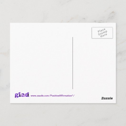 Blij gespeld met paarse bloemen briefkaarten (Achterkant)