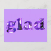 Blij gespeld met paarse bloemen briefkaarten (Voorkant)