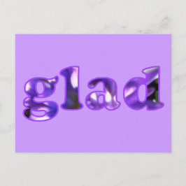 Blij gespeld met paarse bloemen briefkaarten