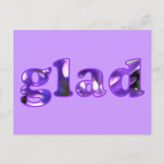 Blij gespeld met paarse bloemen briefkaarten (Voorkant)