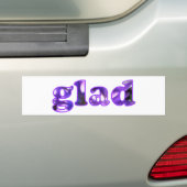 Blij gespeld met paarse bloemen bumper sticker (Op auto)