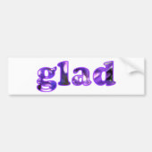 Blij gespeld met paarse bloemen bumper sticker (Voorkant)