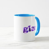 Blij gespeld met paarse bloemen mokken (Voorkant rechts)