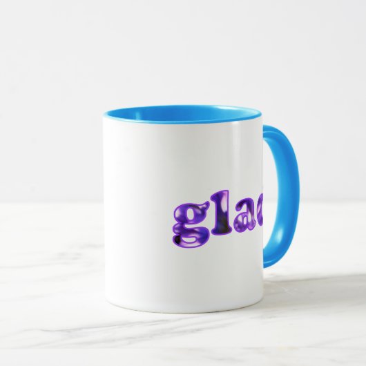 Blij gespeld met paarse bloemen mokken (Voorkant rechts)