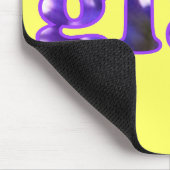 Blij gespeld met paarse bloemen muismatten (Hoek)