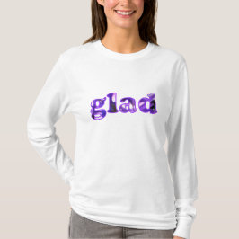 Blij gespeld met paarse bloemen shirts