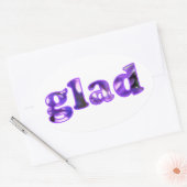 Blij gespeld met paarse bloemen stickers (Envelop)