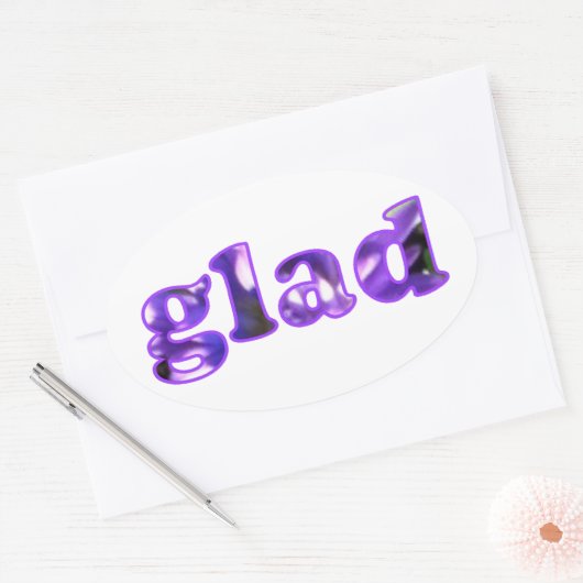 Blij gespeld met paarse bloemen stickers (Envelop)