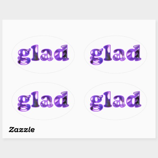 Blij gespeld met paarse bloemen stickers (Vel)