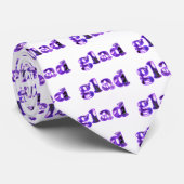 Blij gespeld met paarse bloemen stropdassen (Opgerold)