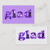 Blij gespeld met paarse bloemen Visitekaartjes (Voorkant / Achterkant)