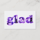 Blij gespeld met paarse bloemen Visitekaartjes (Achterkant)