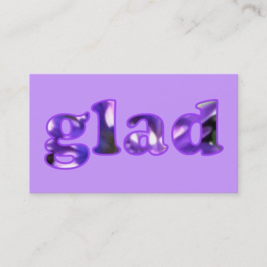 Blij gespeld met paarse bloemen Visitekaartjes (Voorkant)