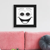 BLIJ GEZICHT CANVAS AFDRUK (Insitu (Woonkamer))