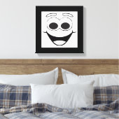BLIJ GEZICHT CANVAS AFDRUK (Insitu (Slaapkamer))