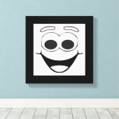 BLIJ GEZICHT CANVAS AFDRUK (Insitu (Houten vloer))