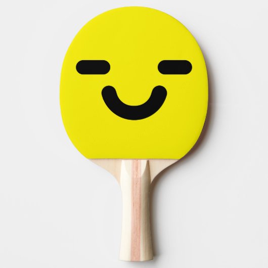 Blij Gezicht Geel Tafeltennisbatje (Voorkant)