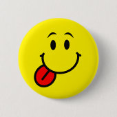 Blij Gezicht Ronde Button 5,7 Cm (Voorkant)