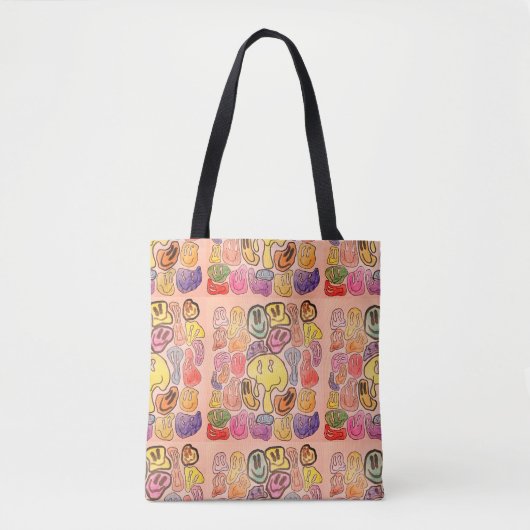 blij gezicht tote bag (Voorkant)