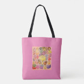 blij gezicht tote bag (Achterkant)