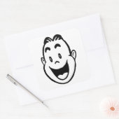 BLIJ GEZICHT VIERKANTE STICKER (Envelop)
