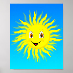 Blij Gezicht Zonneschijn Poster