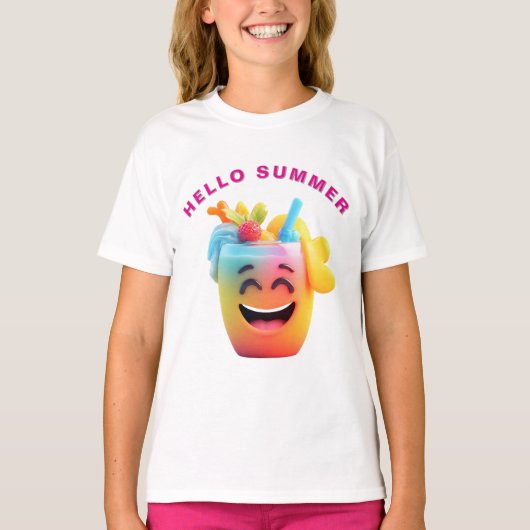 Blij Glas Sappen Met Garnituur T-shirt (Voorkant)