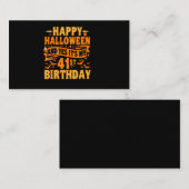blij halloween en ja, het is mijn 41e verjaardag G Informatiekaartje (Voorkant / Achterkant)