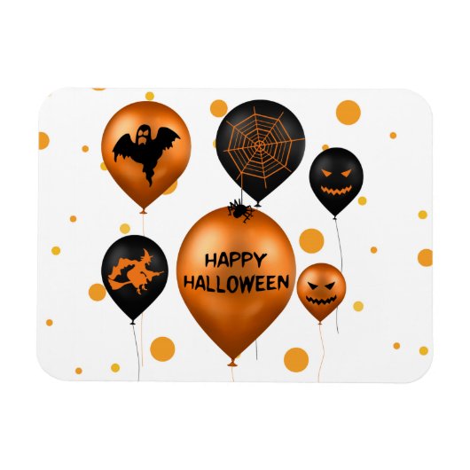 Blij Halloween-feestballonnen Magneet (Horizontaal)