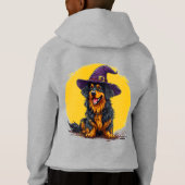 Blij Halloween-hond met heksenhoed (Achterkant)
