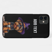 Blij Halloween-hond met heksenhoed Case-Mate iPhone Case (Achterkant (horizontaal))