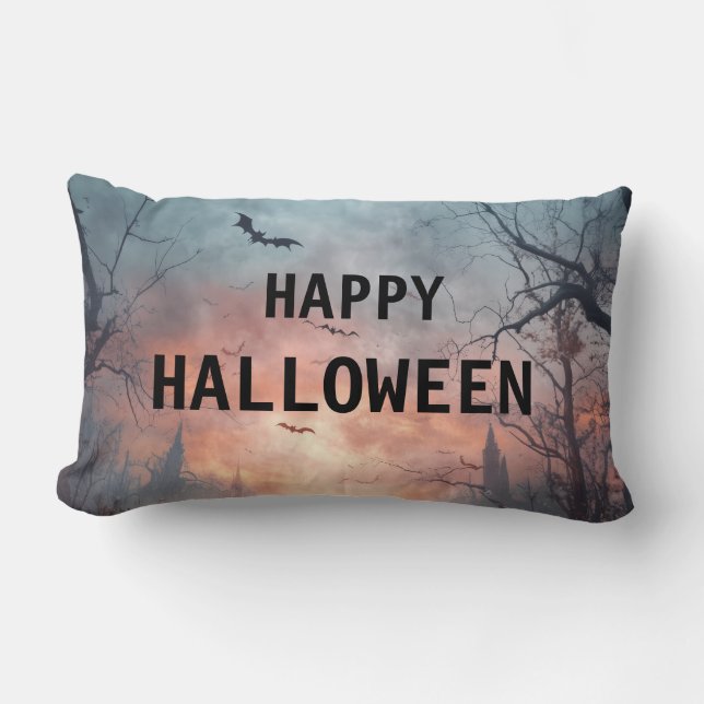 Blij Halloween jute dekentje Kussen (Voorkant)